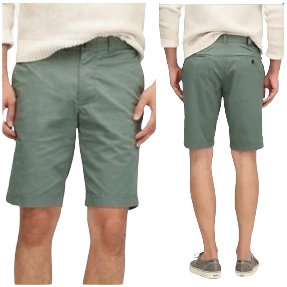 NEW J. Crew Men's 10.5" Stretch Chino Flat Front Shorts Sold Out Color Green 34"
